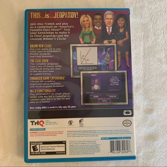 Nintendo Jeopardy WiiU Game (NIB) - Picture 4 of 5